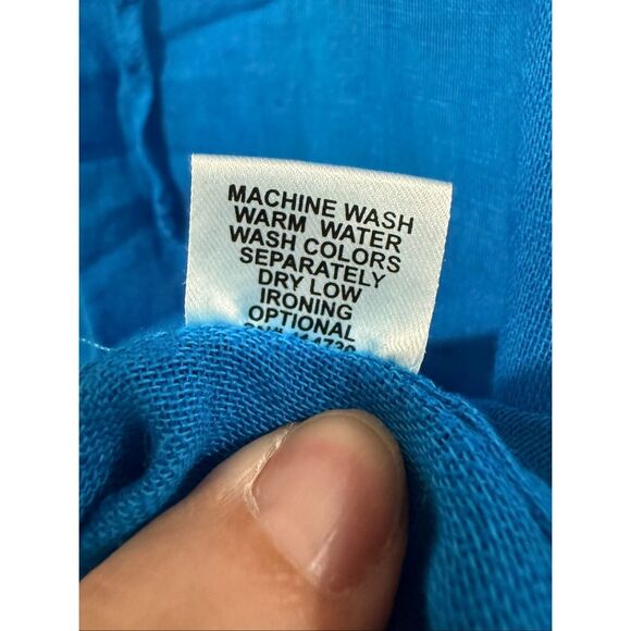 Flax NWOT linen/cotton lightweight hoodie top lagenlook boho size Medium - Picture 6 of 8